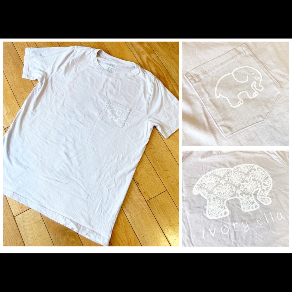 ivory ella Pink Elephant Tee, S
